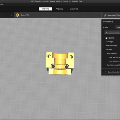 Bộ gá Mini Satsana E3D V6 cho Ender 3 V2