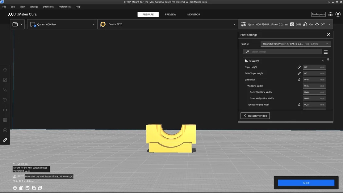 Bộ gá Mini Satsana E3D V6 cho Ender 3 V2 - Image 2