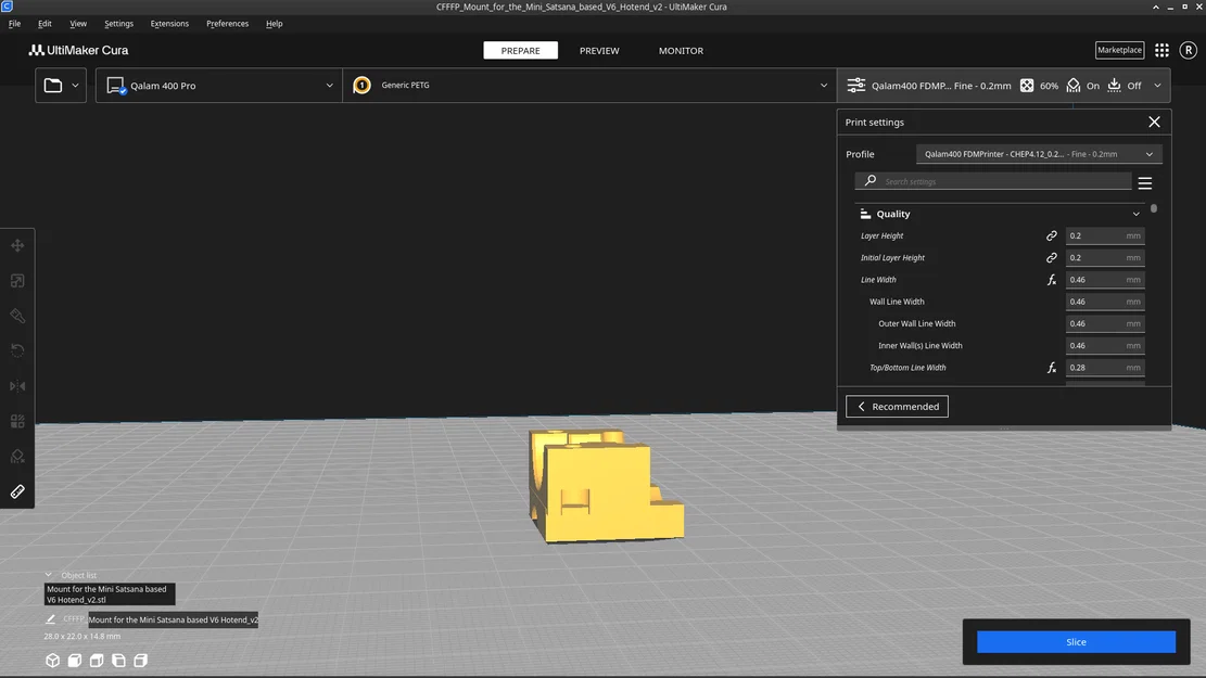 Bộ gá Mini Satsana E3D V6 cho Ender 3 V2 - Image 3