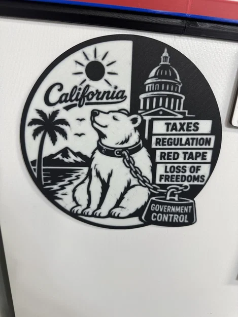Mô hình Hueforge Gấu California: Thông điệp về tự do và chính quyền - Image 1