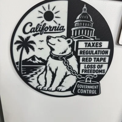 Mô hình Hueforge Gấu California: Thông điệp về tự do và chính quyền