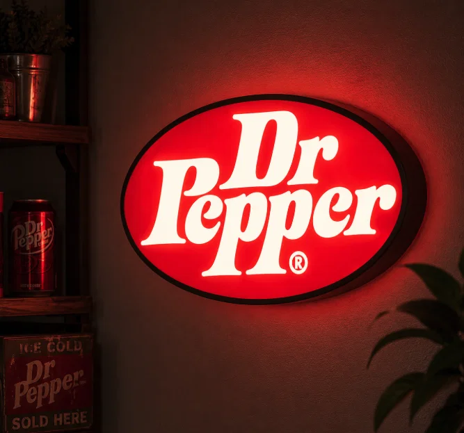 Hộp Đèn LED Dr Pepper | Mẫu In 3D Nhiều Màu Sắc STL - Image 1