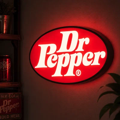 Hộp Đèn LED Dr Pepper | Mẫu In 3D Nhiều Màu Sắc STL