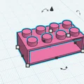 Mô hình hộc kéo mini thiết kế dạng khối gạch LEGO (3D Print Model) - Thumbnail 3