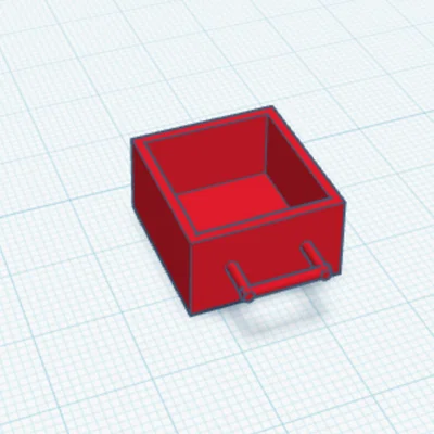 Mô hình hộc kéo mini thiết kế dạng khối gạch LEGO (3D Print Model)