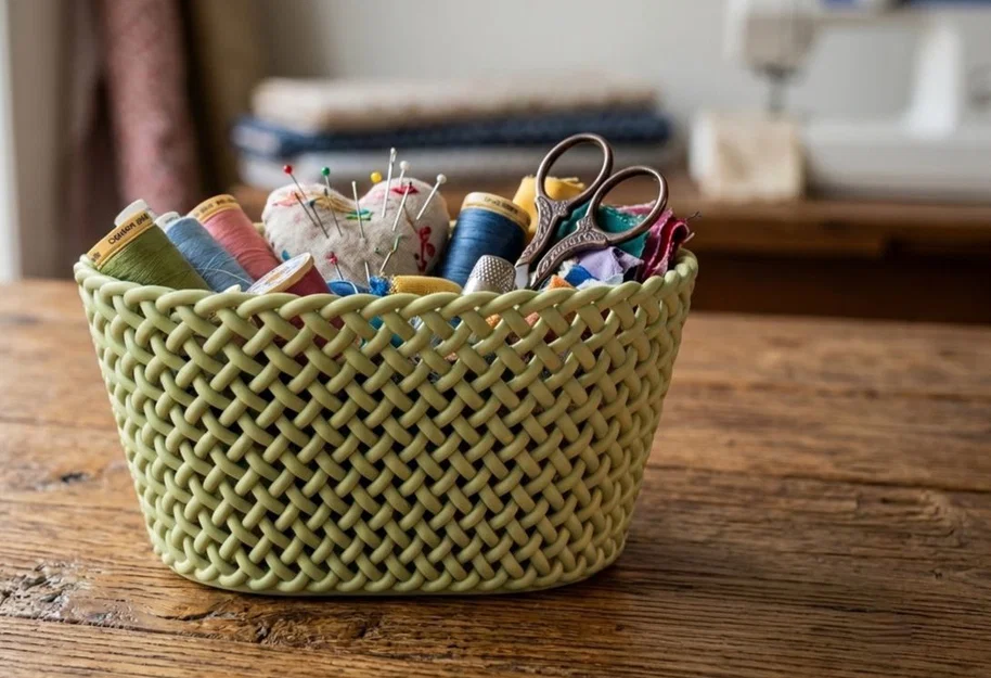 Giỏ Đựng Đồ Đan Mây Tinh Tế (Wicker Storage Basket) - File In 3D - Image 1