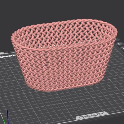Giỏ Đựng Đồ Đan Mây Tinh Tế (Wicker Storage Basket) - File In 3D