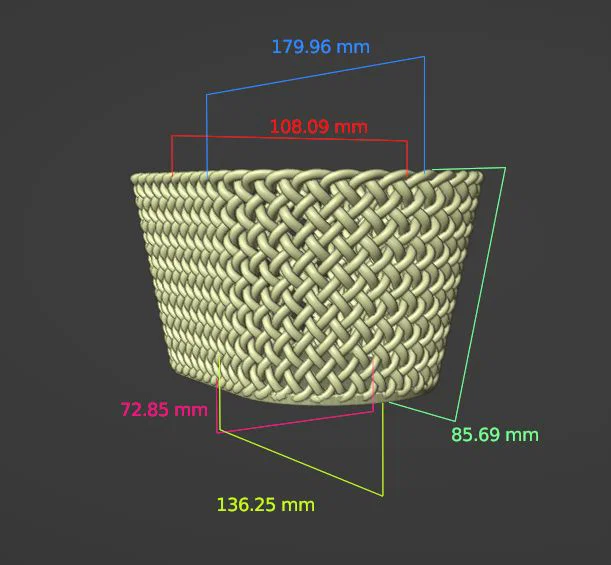 Giỏ Đựng Đồ Đan Mây Tinh Tế (Wicker Storage Basket) - File In 3D - Image 3