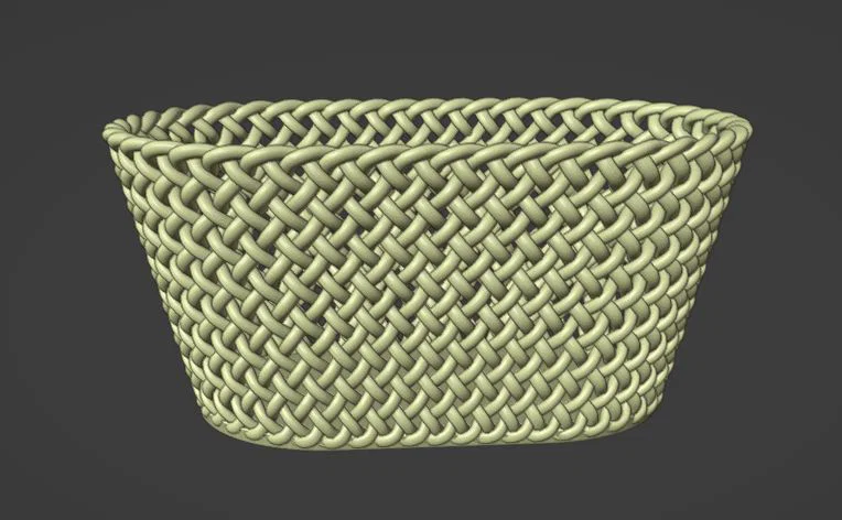 Giỏ Đựng Đồ Đan Mây Tinh Tế (Wicker Storage Basket) - File In 3D - Image 4