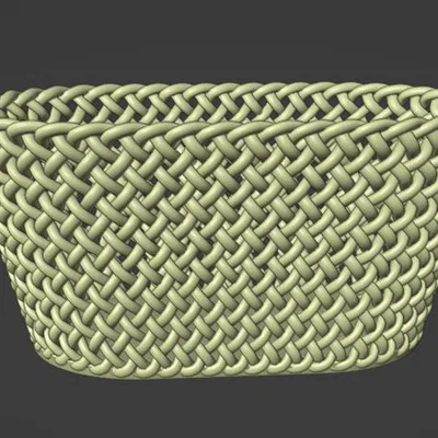 Giỏ Đựng Đồ Đan Mây Tinh Tế (Wicker Storage Basket) - File In 3D