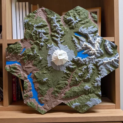 Mô hình địa hình Mount Baker Wilderness (TerrainMaker v1.17)
