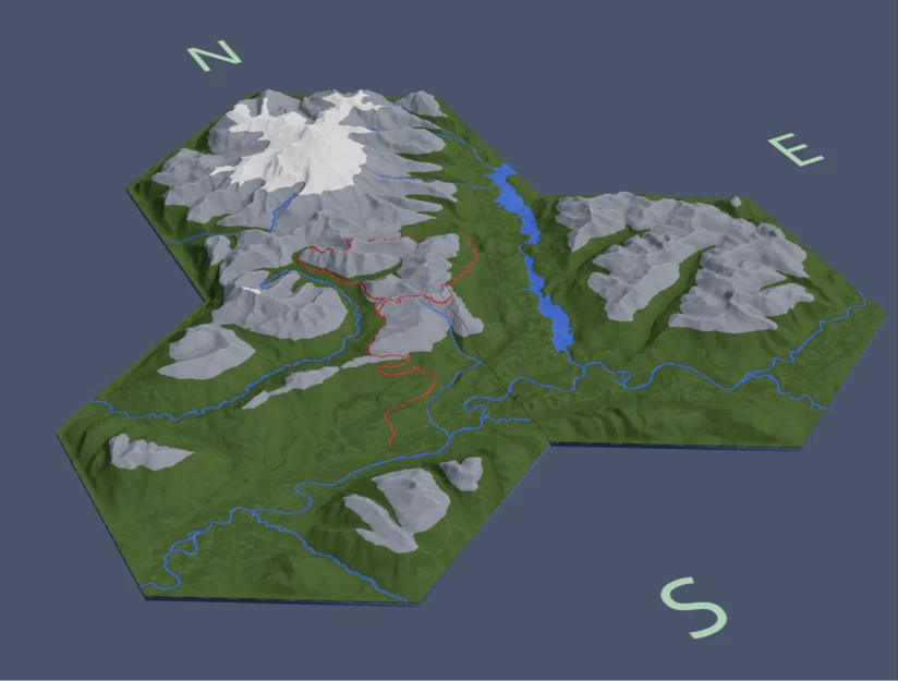 Mô hình địa hình Mount Baker Wilderness (TerrainMaker v1.17) - Image 2