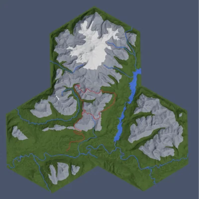Mô hình địa hình Mount Baker Wilderness (TerrainMaker v1.17)
