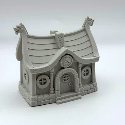 Mô hình Nhà Dài Tiên Viking (Viking Fairy Longhouse) để trang trí