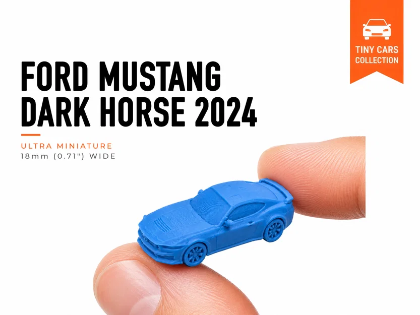 Mô hình siêu nhỏ 2024 Ford Mustang Dark Horse - Bộ sưu tập Mini Cars - Image 1