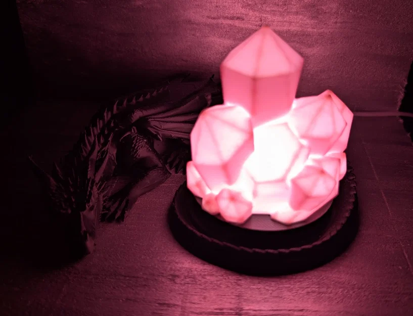 Đèn Ngủ Rồng Ngủ Cùng Tinh Thể (Sleeping Dragon Crystal Lamp) - Image 2