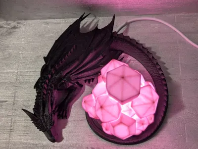 Đèn Ngủ Rồng Ngủ Cùng Tinh Thể (Sleeping Dragon Crystal Lamp) - Image 3