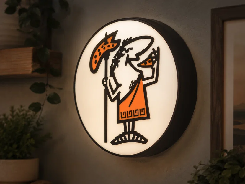 Hộp Đèn LED Little Caesars Pizza | File STL In 3D Đa Màu - Image 1