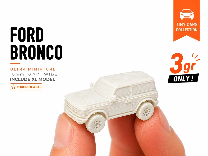 Tiny Ford Bronco - Mô hình xe Ford Bronco tí hon trong bộ sưu tập Mini Cars - Image 1