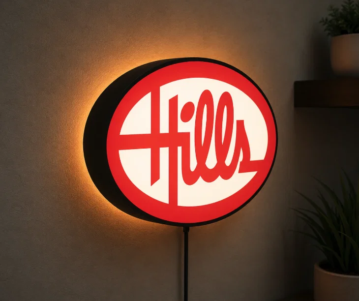 Đèn Hộp LED Cửa Hàng Hills | File In 3D Multicolor 3MF - Image 1
