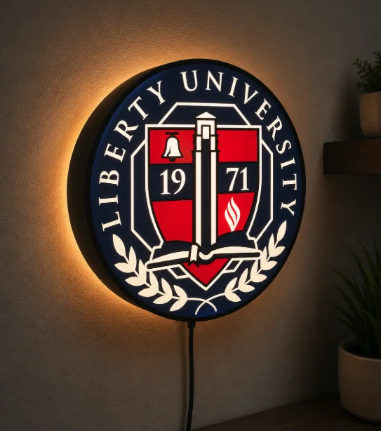Đèn Hộp LED Liberty University LU 1971 | Bản in 3D 3MF đa sắc - Image 1