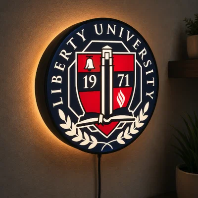 Đèn Hộp LED Liberty University LU 1971 | Bản in 3D 3MF đa sắc