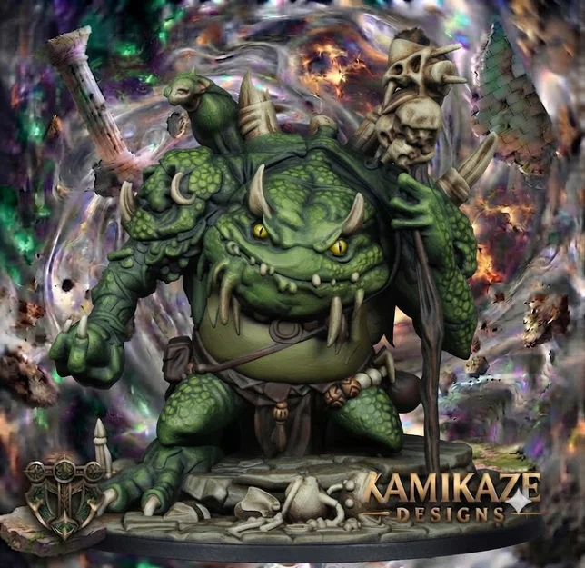 Mô hình Green Slaad cho game nhập vai - Image 1