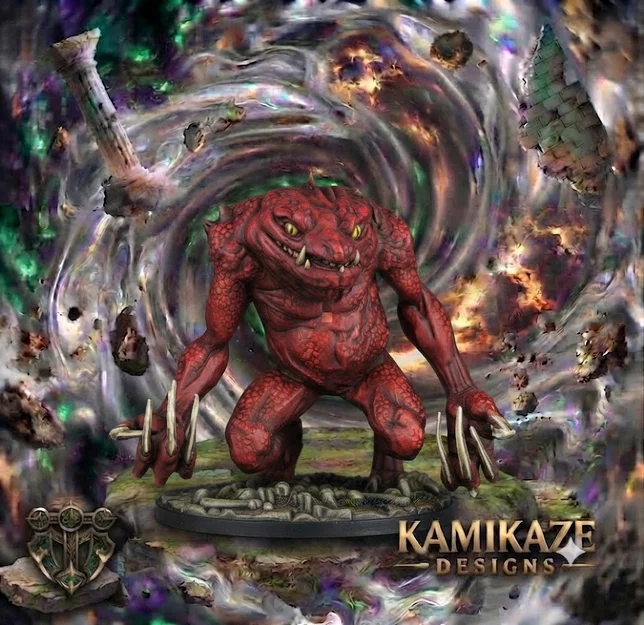 Mô hình Red Slaad dành cho game RPG - Image 1