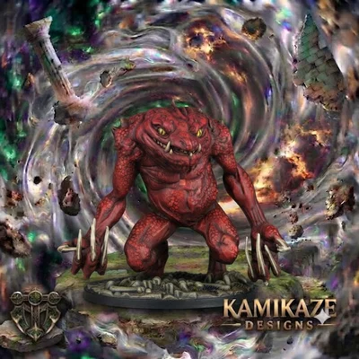 Mô hình Red Slaad dành cho game RPG