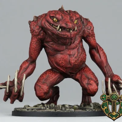 Mô hình Red Slaad dành cho game RPG