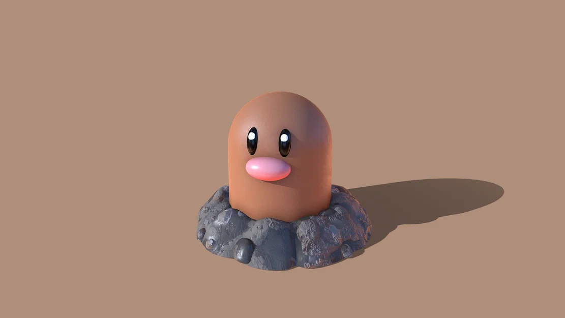 Mô hình 3D Diglett Pokemon siêu dễ thương cho fan sưu tầm - Image 1