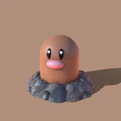 Mô hình 3D Diglett Pokemon siêu dễ thương cho fan sưu tầm