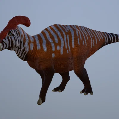 Mô hình 3D Khủng long Plesiolophus: Hadrosaur kỷ Phấn Trắng