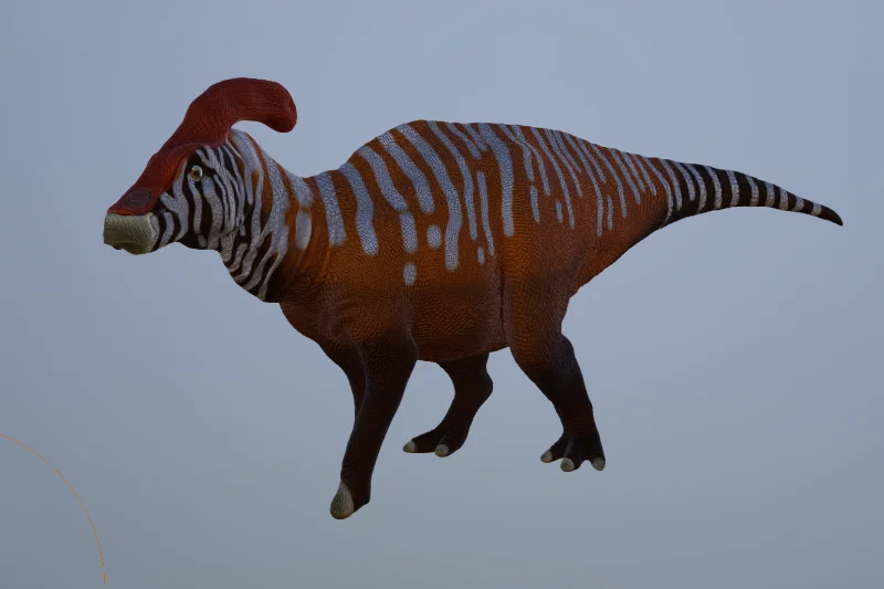 Mô hình 3D Khủng long Plesiolophus: Hadrosaur kỷ Phấn Trắng