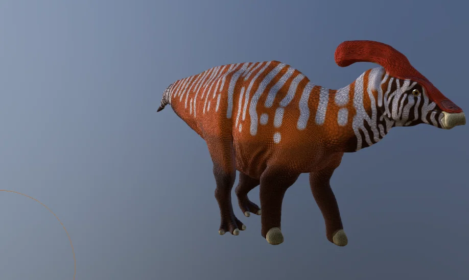Mô hình 3D Khủng long Plesiolophus: Hadrosaur kỷ Phấn Trắng - Image 2
