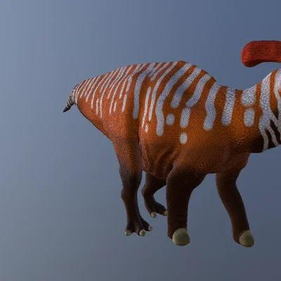 Mô hình 3D Khủng long Plesiolophus: Hadrosaur kỷ Phấn Trắng