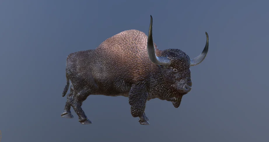 Mô hình 3D Bò Bison cổ đại (Bison Latifrons) chi tiết, sắc… 1