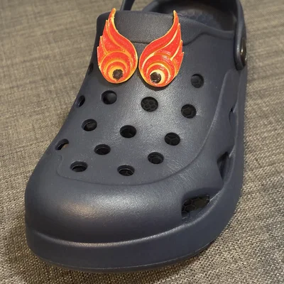 Charm Clog Hình Mắt Lửa Fireball - Phụ Kiện Trang Trí Độc Đáo