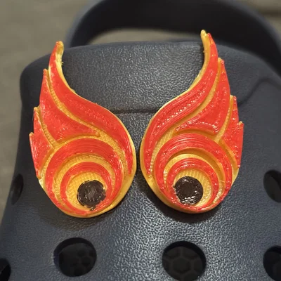 Charm Clog Hình Mắt Lửa Fireball - Phụ Kiện Trang Trí Độc Đáo