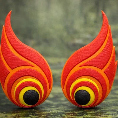 Charm Clog Hình Mắt Lửa Fireball - Phụ Kiện Trang Trí Độc Đáo