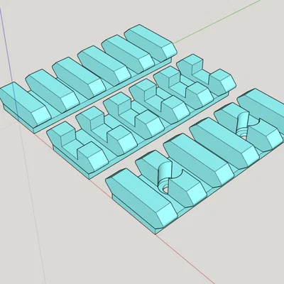 Bộ sưu tập ray Picatinny và kẹp lắp đặt cho mô hình in 3D