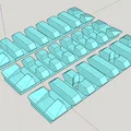 Bộ sưu tập ray Picatinny và kẹp lắp đặt cho mô hình in 3D - Thumbnail 3