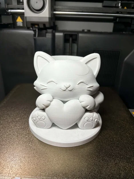 Ống Đựng Bút Hình Mèo Kawaii – Đồ Trang Trí Bàn Làm Việc Dễ Thương - Image 1