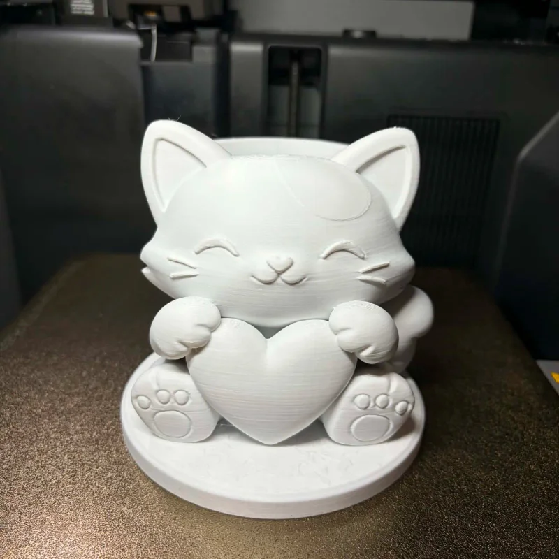 Ống Đựng Bút Hình Mèo Kawaii – Đồ Trang Trí Bàn Làm Việc Dễ Thương