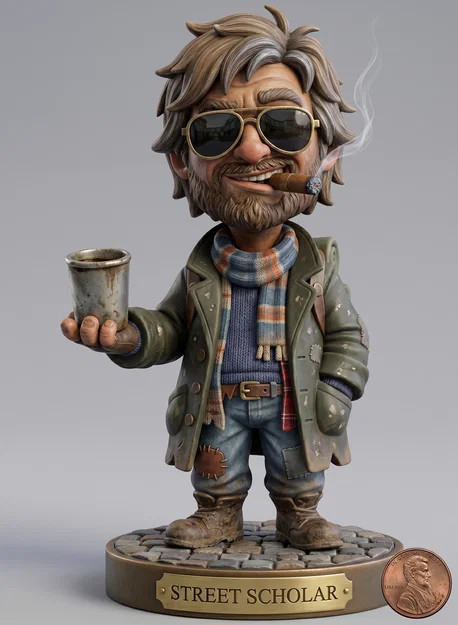 Mô hình Bobblehead Street Swag Beggar cực chất - Image 1