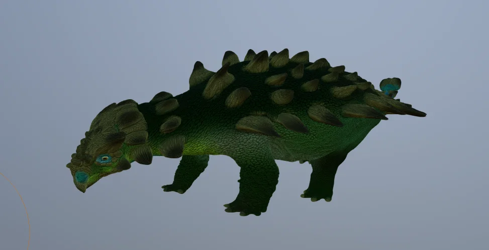Mô hình khủng long Zuul: Tác phẩm 3D chi tiết cho người đam mê tiền sử - Image 3