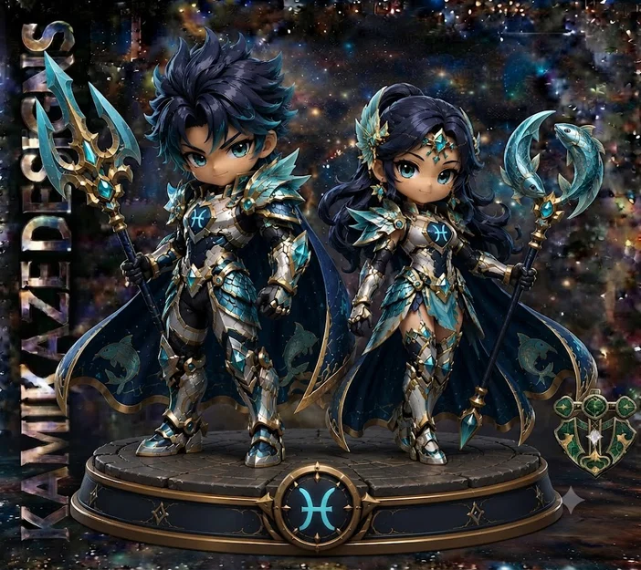 Mô hình Zodiac Warrior - Song Ngư Song Sinh (Pisces Twins) - Image 1