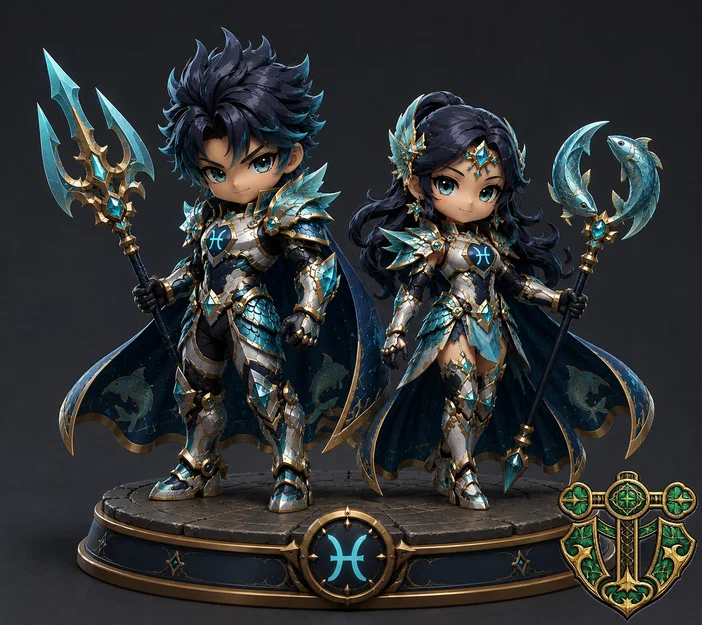 Mô hình Zodiac Warrior - Song Ngư Song Sinh (Pisces Twins) - Image 2