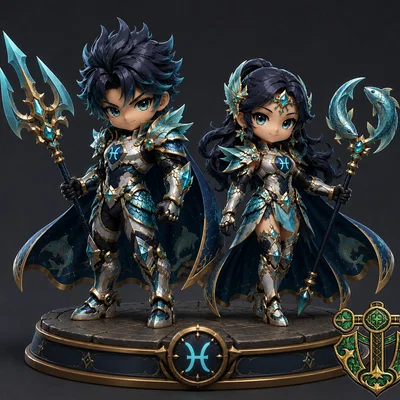 Mô hình Zodiac Warrior - Song Ngư Song Sinh (Pisces Twins)