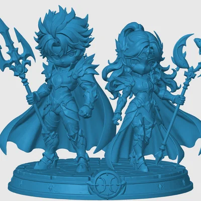 Mô hình Zodiac Warrior - Song Ngư Song Sinh (Pisces Twins)